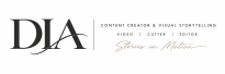 Minimalist DIA Markenlogo mit Storytelling-Text